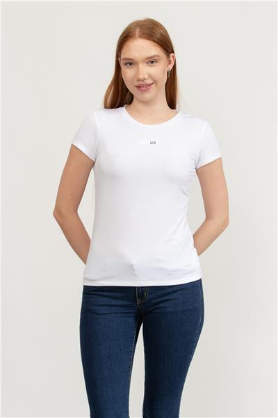 EA7 Kadın Bisiklet Yaka T-Shirt