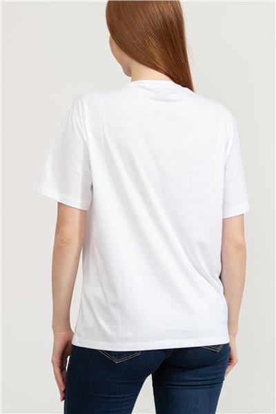 EA7 Kadın Bisiklet Yaka T-Shirt