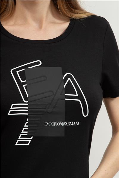 EA7 Kadın Bisiklet Yaka T-Shirt