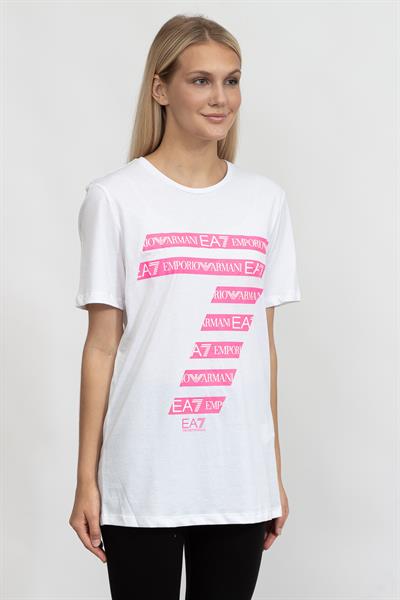 EA7 Kadın Bisiklet Yaka T-Shirt