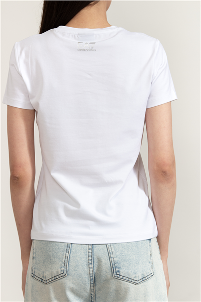 EA7 Kadın Bisiklet Yaka T-Shirt