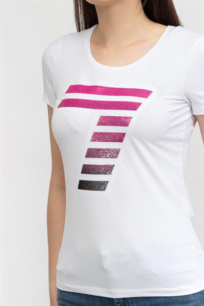 EA7 Kadın Bisiklet Yaka T-Shirt