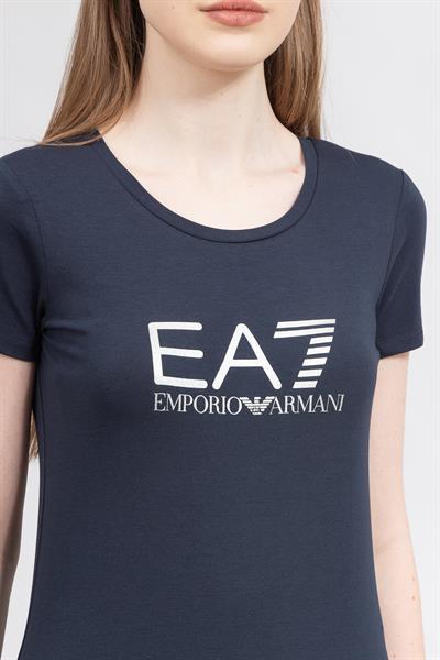 EA7 Kadın Bisiklet Yaka T-Shirt