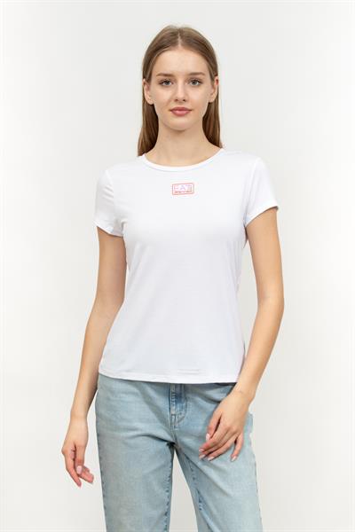 EA7 Kadın Bisiklet Yaka T-Shirt