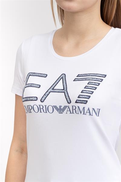 EA7 Kadın Bisiklet Yaka T-Shirt