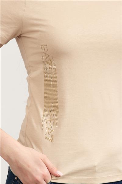 EA7 Kadın Bisiklet Yaka T-Shirt