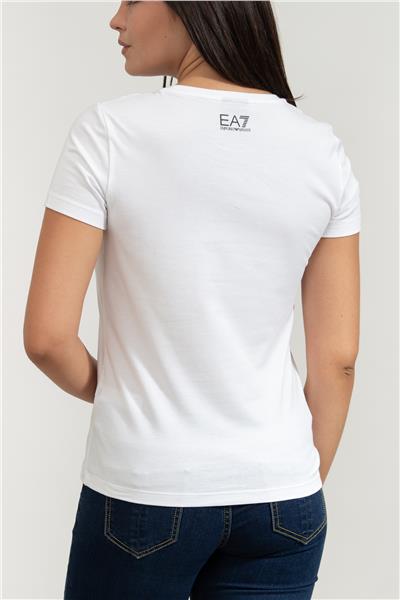 EA7 Kadın Bisiklet Yaka T-Shirt