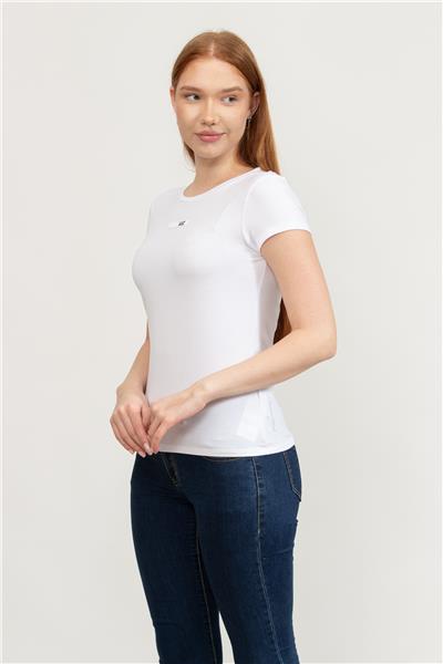 EA7 Kadın Bisiklet Yaka T-Shirt