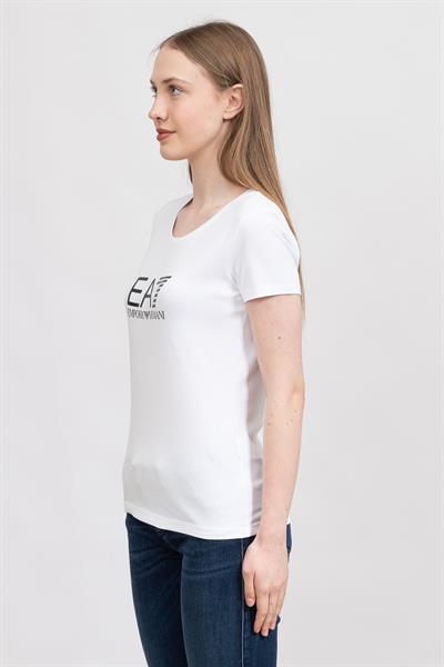 EA7 Kadın Bisiklet Yaka T-Shirt