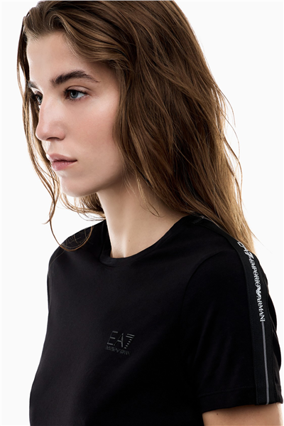 EA7 Kadın Bisiklet Yaka T-Shirt