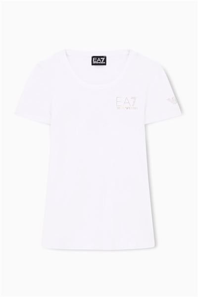 EA7 Kadın Bisiklet Yaka T-Shirt