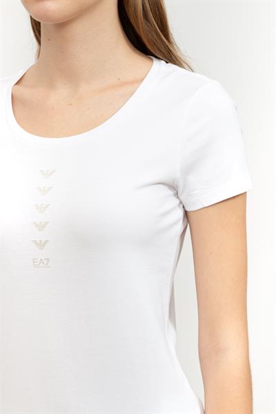 EA7 Kadın Bisiklet Yaka T-Shirt