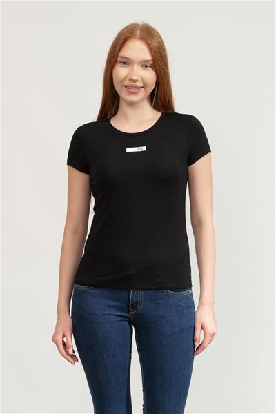 EA7 Kadın Bisiklet Yaka T-Shirt