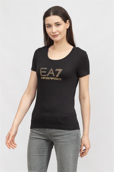 EA7 Kadın Bisiklet Yaka T-Shirt