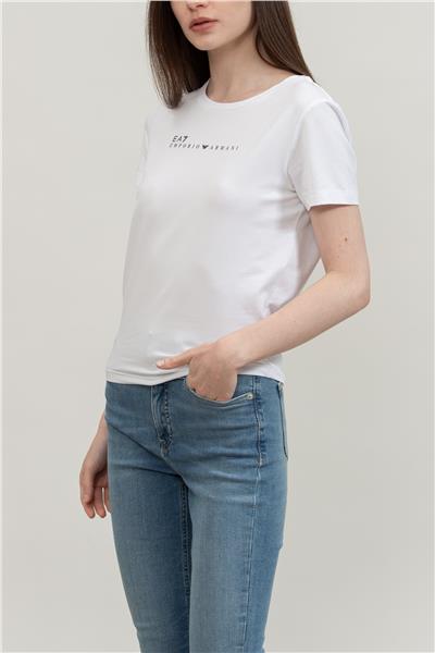 EA7 Kadın Bisiklet Yaka T-Shirt