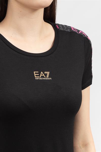 EA7 Kadın Bisiklet Yaka T-Shirt