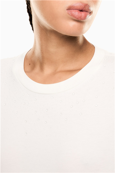 EA7 Kadın Bisiklet Yaka T-Shirt