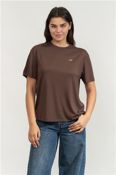 EA7 Kadın Bisiklet Yaka T-Shirt