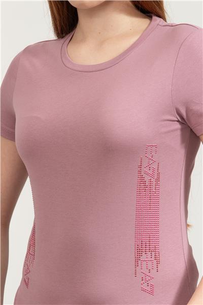 EA7 Kadın Bisiklet Yaka T-Shirt