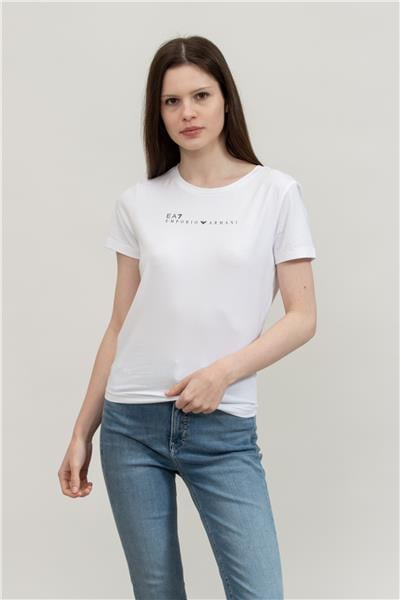 EA7 Kadın Bisiklet Yaka T-Shirt