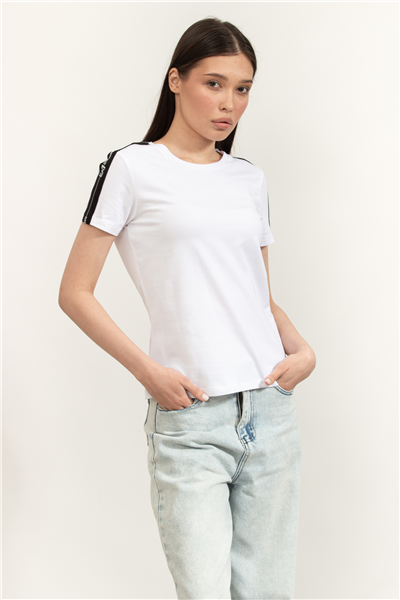 EA7 Kadın Bisiklet Yaka T-Shirt