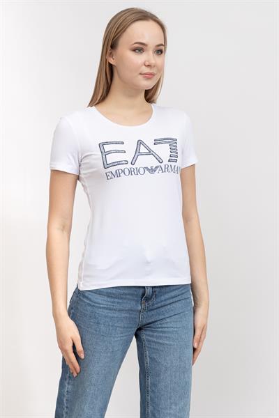 EA7 Kadın Bisiklet Yaka T-Shirt