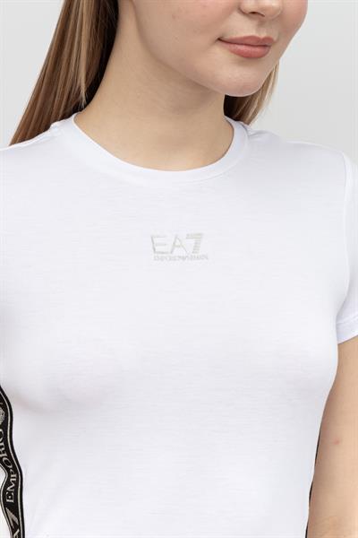 EA7 Kadın Bisiklet Yaka T-Shirt