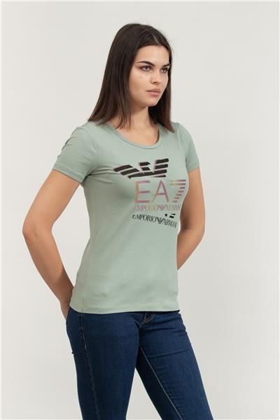 EA7 Kadın Bisiklet Yaka T-Shirt