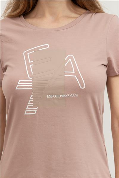 EA7 Kadın Bisiklet Yaka T-Shirt