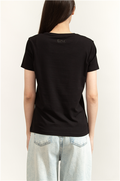 EA7 Kadın Bisiklet Yaka T-Shirt