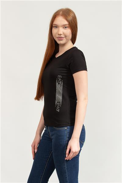 EA7 Kadın Bisiklet Yaka T-Shirt