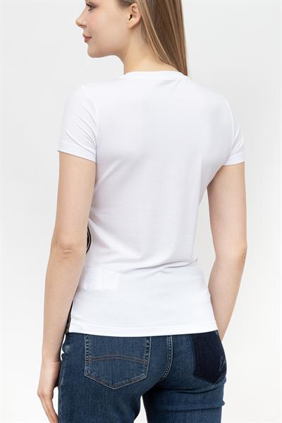 EA7 Kadın Bisiklet Yaka T-Shirt