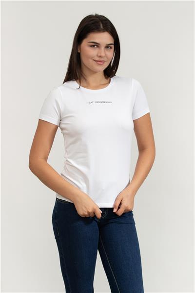 EA7 Kadın Bisiklet Yaka T-Shirt