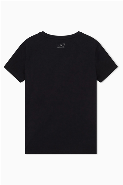 EA7 Kadın Bisiklet Yaka T-Shirt Siyah