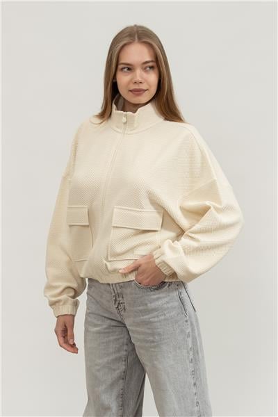 EA7 Kadın Fermuarlı Sweatshirt