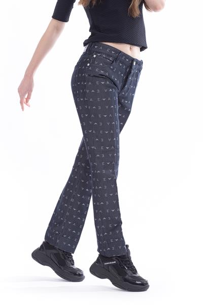 Emporio Armani 5 Cepli Slim Fit Kadın Jean Pantolon Mavi