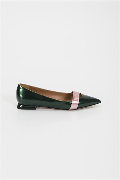 Emporio Armani Ballerina Metal Kadın Babet Ayakkabı