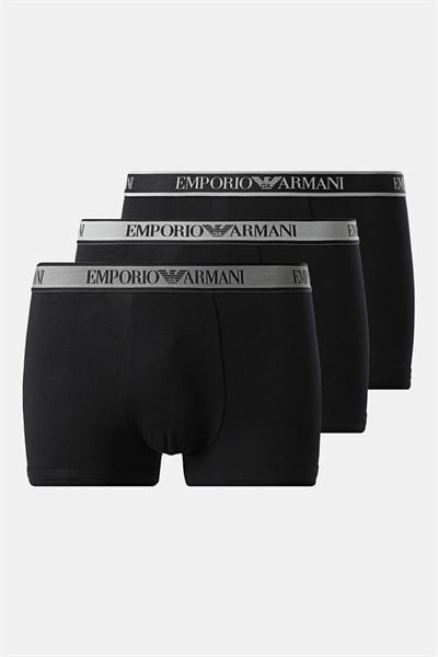 Emporio Armani Erkek 3lü Boxer Siyah