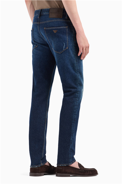 Emporio Armani Erkek 5 Cepli Pantolon İndigo Mavi