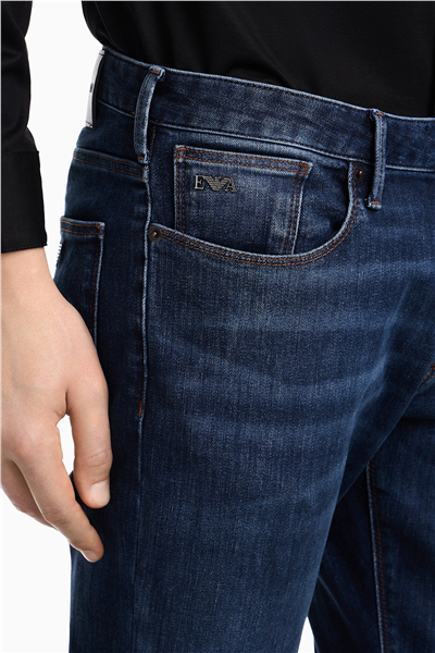 Emporio Armani Erkek 5 Cepli Pantolon İndigo Mavi