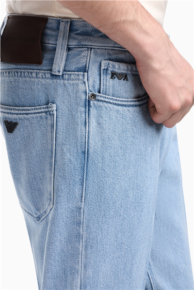 Emporio Armani Erkek 5 Cepli Pantolon Açık Mavi