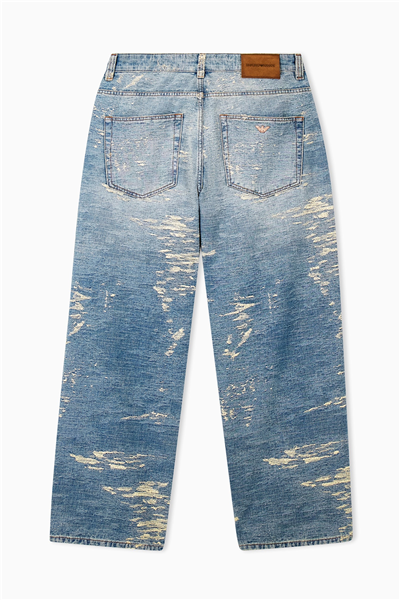 Emporio Armani Erkek 5 Cepli Pantolon Açık Mavi