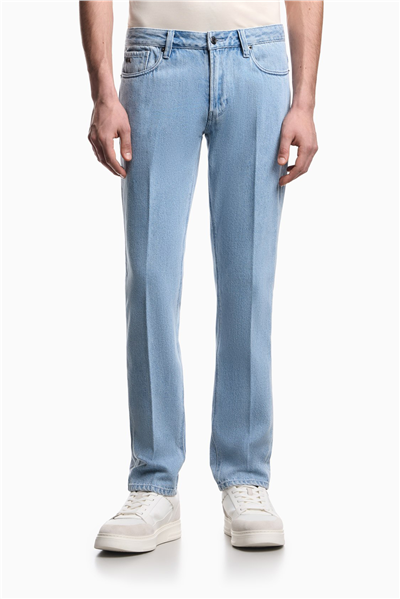 Emporio Armani Erkek 5 Cepli Pantolon Açık Mavi