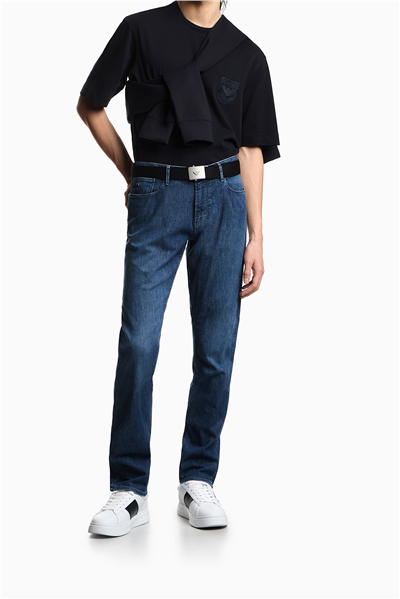 Emporio Armani Erkek 5 Cepli Pantolon Açık Mavi