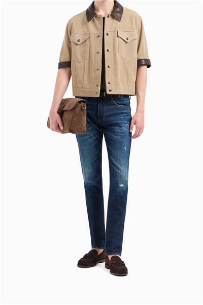 Emporio Armani Erkek 5 Cepli Pantolon İndigo Mavi