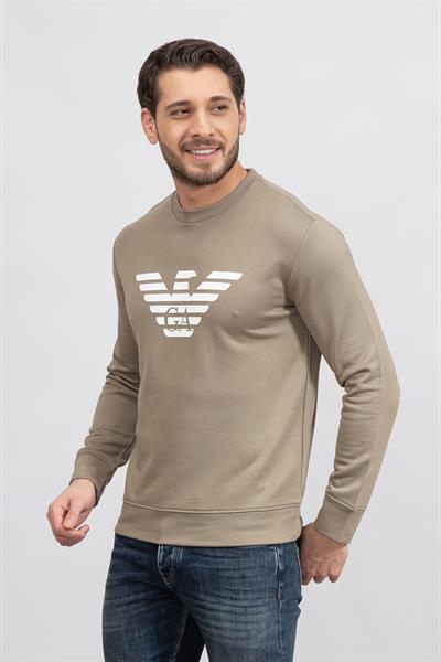 Emporio Armani Erkek Bisiklet Yaka Sweat Kahverengi