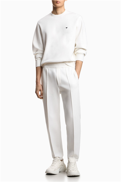 Emporio Armani Erkek Bisiklet Yaka Sweatshirt Beyaz