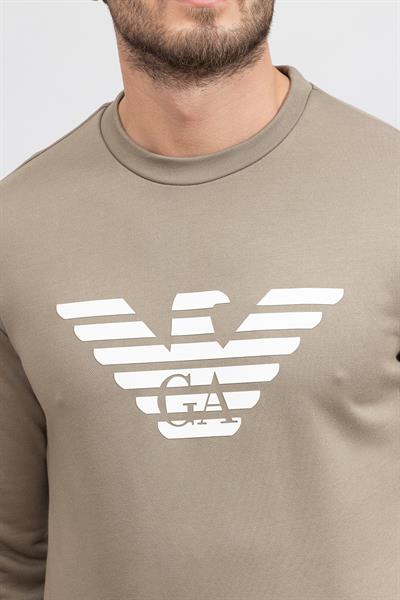 Emporio Armani Erkek Bisiklet Yaka Sweat Kahverengi