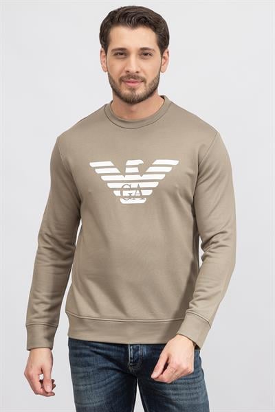 Emporio Armani Erkek Bisiklet Yaka Sweat Kahverengi