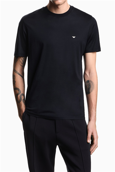 Emporio Armani Erkek Bisiklet Yaka T-Shirt Lacivert